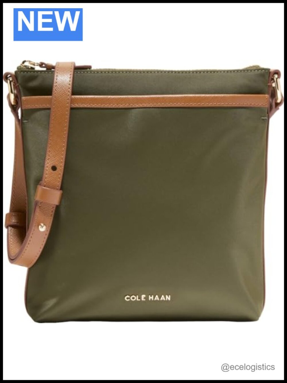 Nylon Crossbody Bag with Adjustable Strap and Zip Pockets